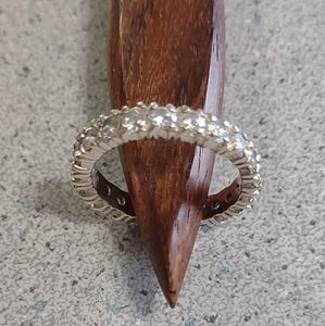 Firm Final price!*Sterling cz eternity ring(ITALY)